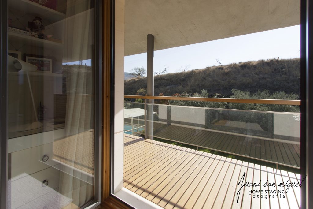 Habitación con terraza en Chalet Independiente en La Rioja, Autol